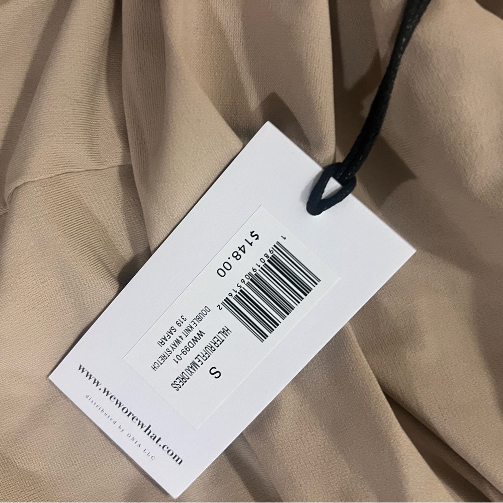 WeWoreWhat Nude Backless Ruffled Maxi Dress - Picture 3 of 3